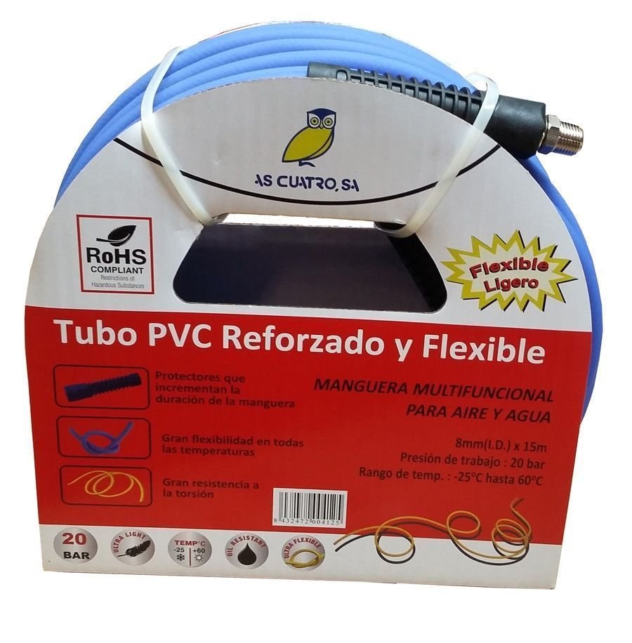Manguera Pvc super flexible 15 mts - espirales y mangueras